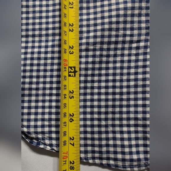 J. Crew Blue and White Casual Button Down Shirt with Gingham Pattern - Picture 4 of 7